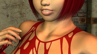 3D shemale - redheded cuttie with huge cock