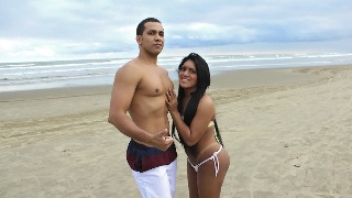 Michelly Trindade Brazilian teen picked up on the beach fucked in her tranny ass