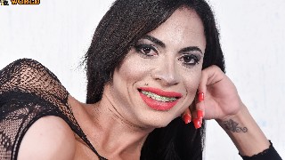 Sexy tranny with braces